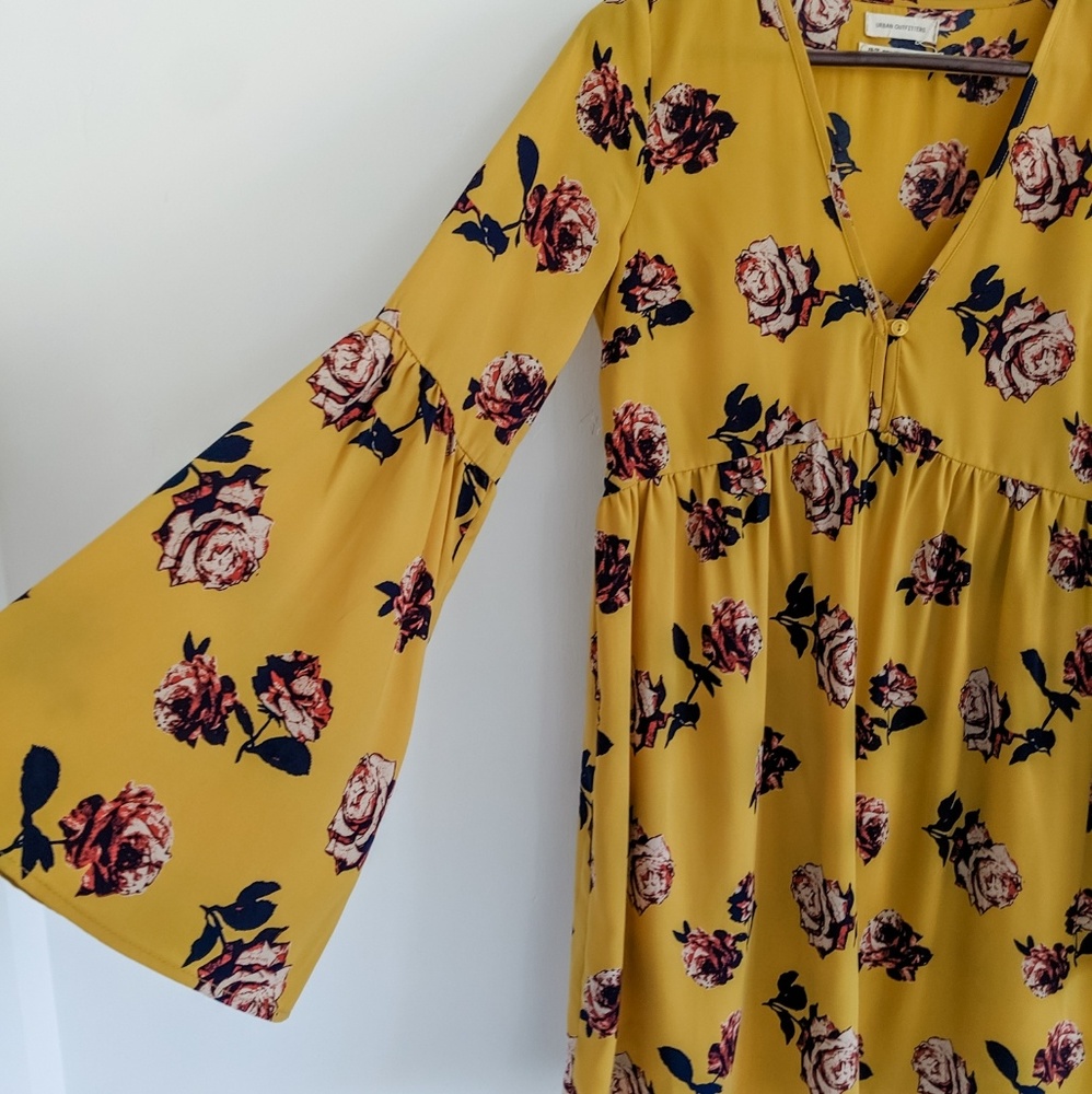 Urban Outfitters Mustard Yellow Floral Dress - Gem